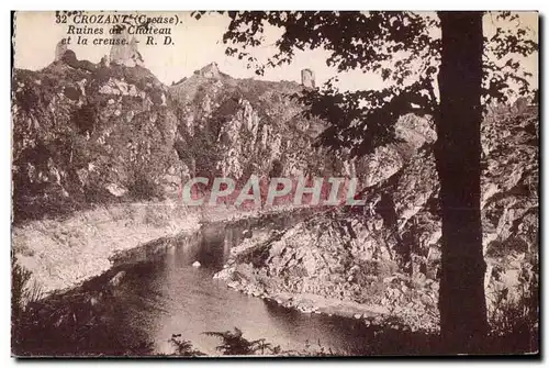 Cartes postales Crozant (Creuse) Ruines du Chateau et la Creuse