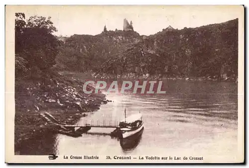 Ansichtskarte AK La Creuse Illustree Crozant La Vedette sur le Lac de Crozant