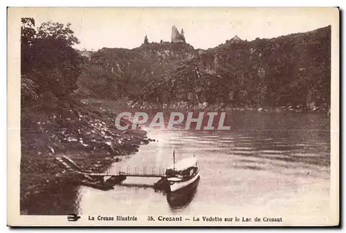 Cartes postales La Creuse Illustree Crozant La Vedette sur le Lac de Crozant