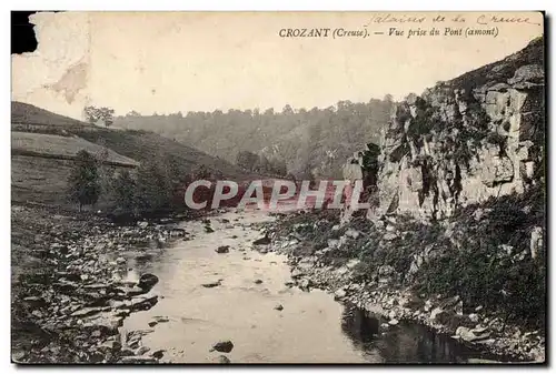 Cartes postales Crozant (Creuse) Vue prise du Pont (amont)