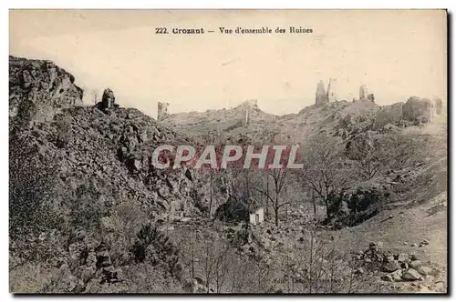 Cartes postales Crozant Vue d ensemble des Ruines