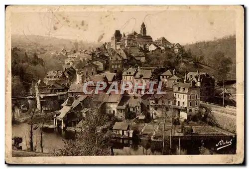 Ansichtskarte AK Uzerche La Perle du Limousin Route de Paris Brive Toulouse Vue generale Boucle de la Vezere