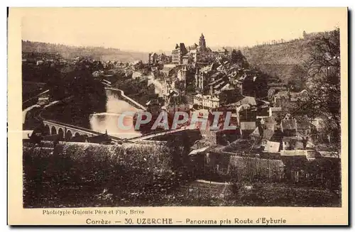 Cartes postales Correze Uzerche Panorama pris Route d Eyturie