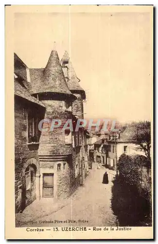 Cartes postales Correze Uzerche Rue de la Justice