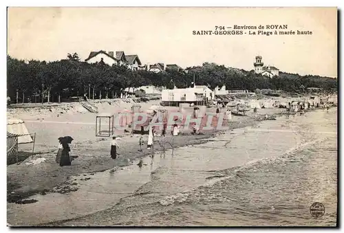 Ansichtskarte AK Environs de royan saint georges la plage a maree haute