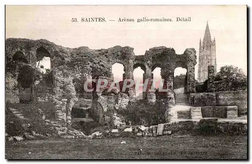 Cartes postales Saintes arenes gallo romaines detail