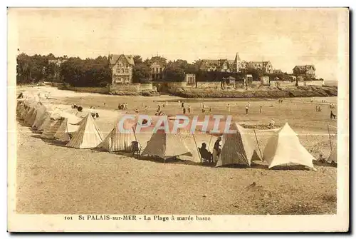 Cartes postales St palais sur mer la plage a maree basse