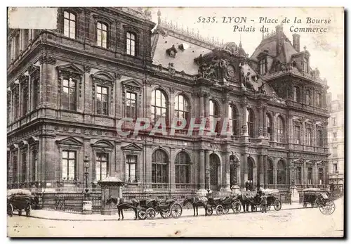 Ansichtskarte AK Lyon Place de la Bourse Palais du Commerce