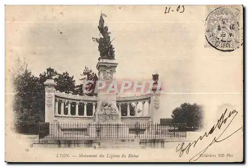 Cartes postales Lyon Monument des Legions du Rhone