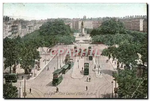 Ansichtskarte AK Lyon Place Carnot Cours du Midi Tramway