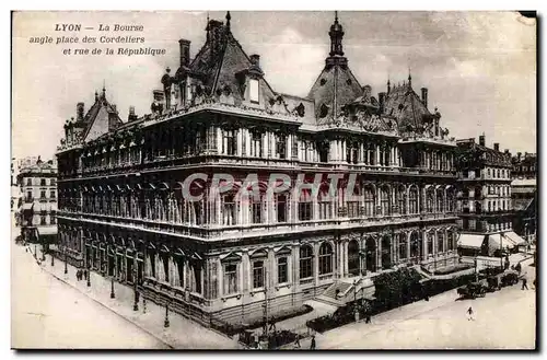 Ansichtskarte AK Lyon La Bourse Angle Place des Cordeliers