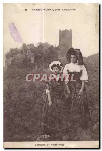 Cartes postales Chateau d ulrich pres ribeauville Folklore Costume