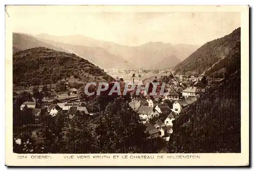 Cartes postales Oderen vue vers krith et le chateau de wildenstein