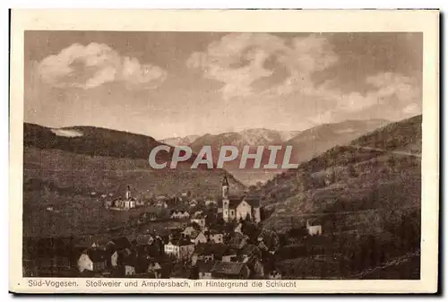 Cartes postales Sud vogesen stobweier und ampfersbach im hintergrund die schiucht