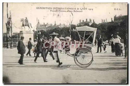 Ansichtskarte AK Exposition Internationale de Lyon Pousses Place Bellecour Pousse Pousse