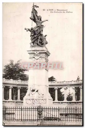 Cartes postales Lyon Monument des Entants du Rhone