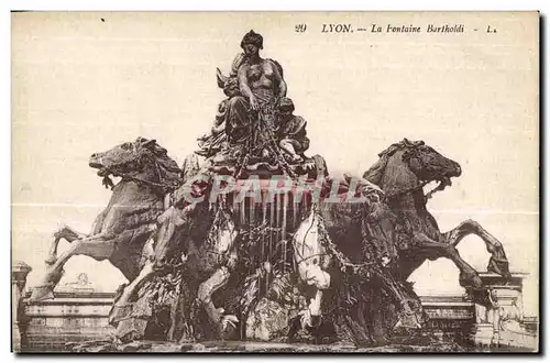 Cartes postales Lyon La Fontaine Bartholdi