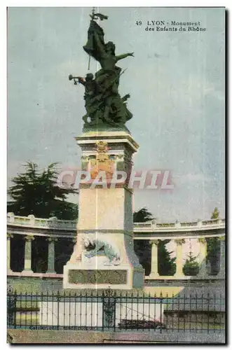 Ansichtskarte AK Lyon Monument des Enfants du Rhone