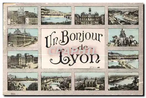 Ansichtskarte AK Lyon Un Bonjour