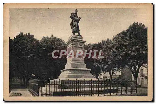 Ansichtskarte AK Macon Statue de Lamartine erigee en sur le Quai Lamartine