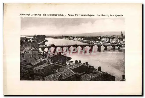 Ansichtskarte AK Macon (Patrie de Lamartine) Vue Panoramique Le Pont les Quais