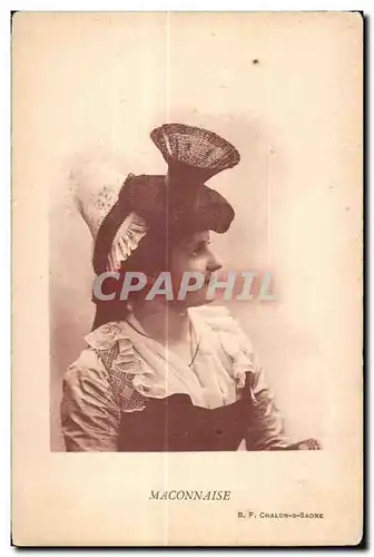 Cartes postales Maconnaise B F Chalon s Saone Folklore Costume