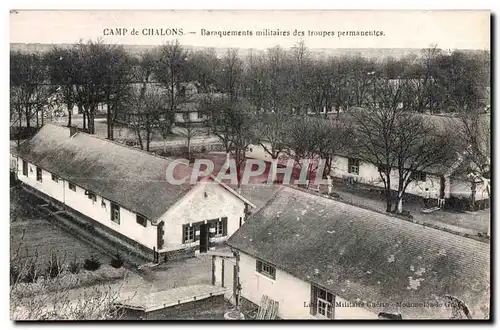 Cartes postales Chalon Camp de Baraquements millitaires des troupes permanents