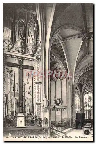 Cartes postales La Ferte Bernard (Sarthe) Interieur de I Eglise La Passion