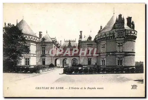 Cartes postales Chateau du Lude L Entree et la Facade ouest