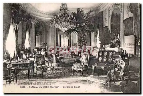 Ansichtskarte AK Chateau Du Lude (Sarthe) Le Grand Salon