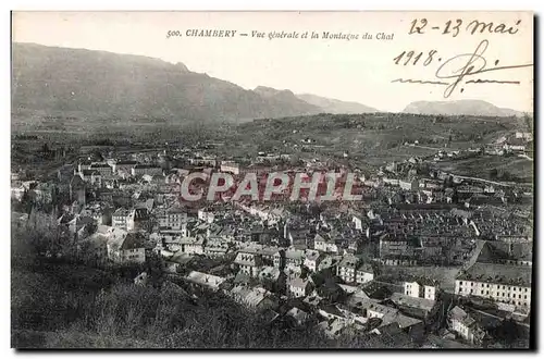 Ansichtskarte AK Chambery Vue generale et la Montagne du Chat