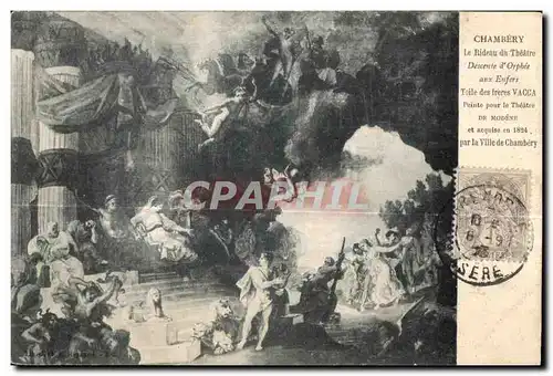 Cartes postales Chambery Le Rideau du Theatre Descente d orphee aux Enfers Toile des freres Vacca