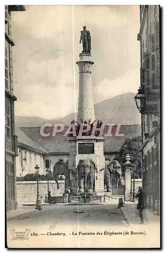 Cartes postales Chambery la fontaine des elephants (de boigne)