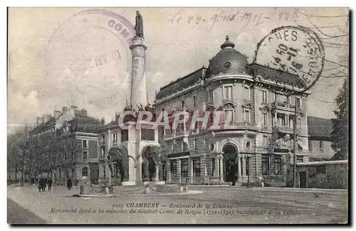 Cartes postales Chambery boulevard la colonne monument Elephants