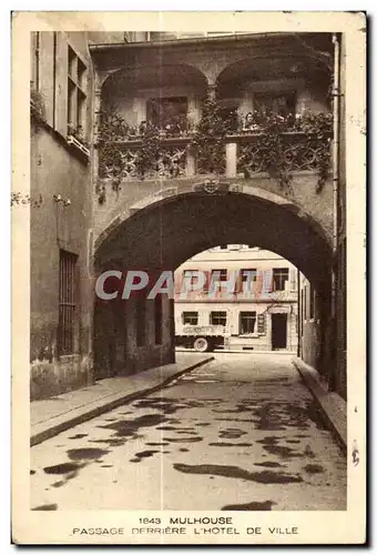 Cartes postales Mulhouse passage derriere L hotel de ville