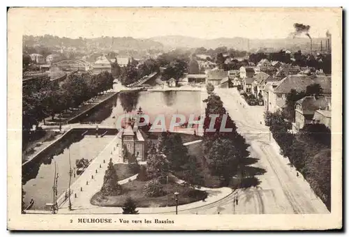 Cartes postales Mulhouse vue vers les bassins