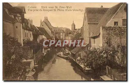 Cartes postales Colmar blick vom st peter wall vue prise du rempart st pierre (Klein-Venedig)