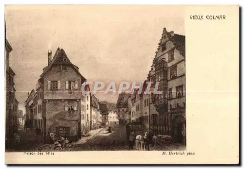 Cartes postales Vieux colmar Maison des tetes