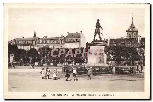 Ansichtskarte AK Colmar Le Monument Rapp et la Cathedrale Enfants