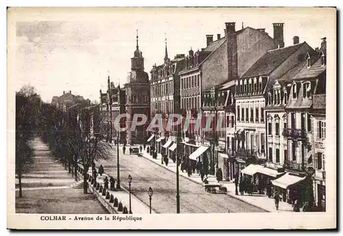 Ansichtskarte AK Colmar Avenue de la Republique