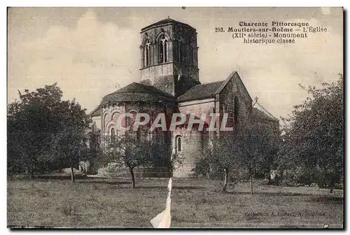 Ansichtskarte AK Charente Pittoresque Moutiers sur Boeme L Eglise Monument historique classe