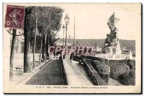 Cartes postales Angouleme Rempart Desaix et Statue Carnot