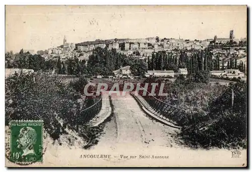 Cartes postales Angouleme Vue sur Saint Ausonne