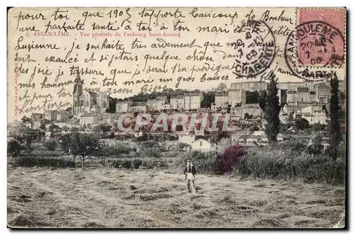 Cartes postales Angouleme Vue generale du Faubourg Saint Antoine
