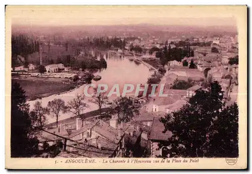 Cartes postales Angouleme La Charente a I Houmeau vue de la Place du Palet