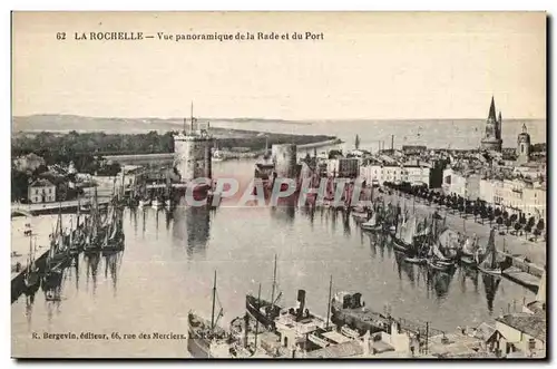 Ansichtskarte AK La Rochelle Vue panoramique de la Rade et du Port