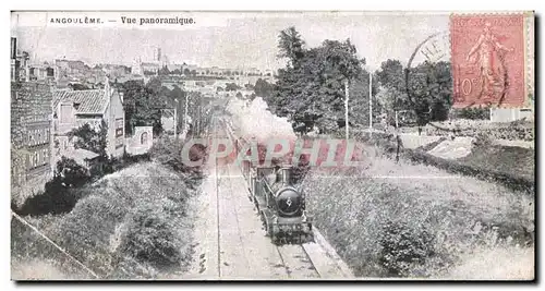 Cartes postales Angouleme Vue panoramique Train