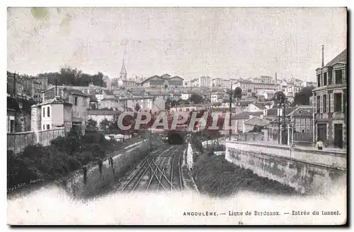 Cartes postales Angouleme Ligne de Bordeaux Entree du tunnel