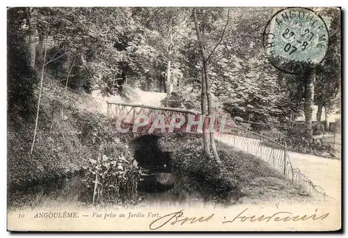 Cartes postales Angouleme Vue prise au Jardin Vert