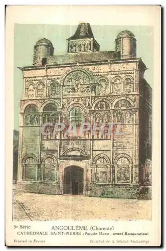 Cartes postales Angouleme (Charente) Cathedrale Saint Pierre (Facade Ouest avant Restauration)